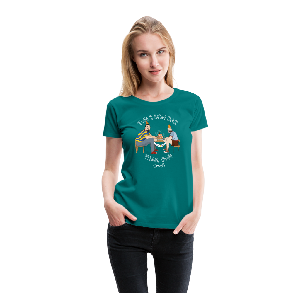 The Tech Bar Year One Tee - Womens - teal