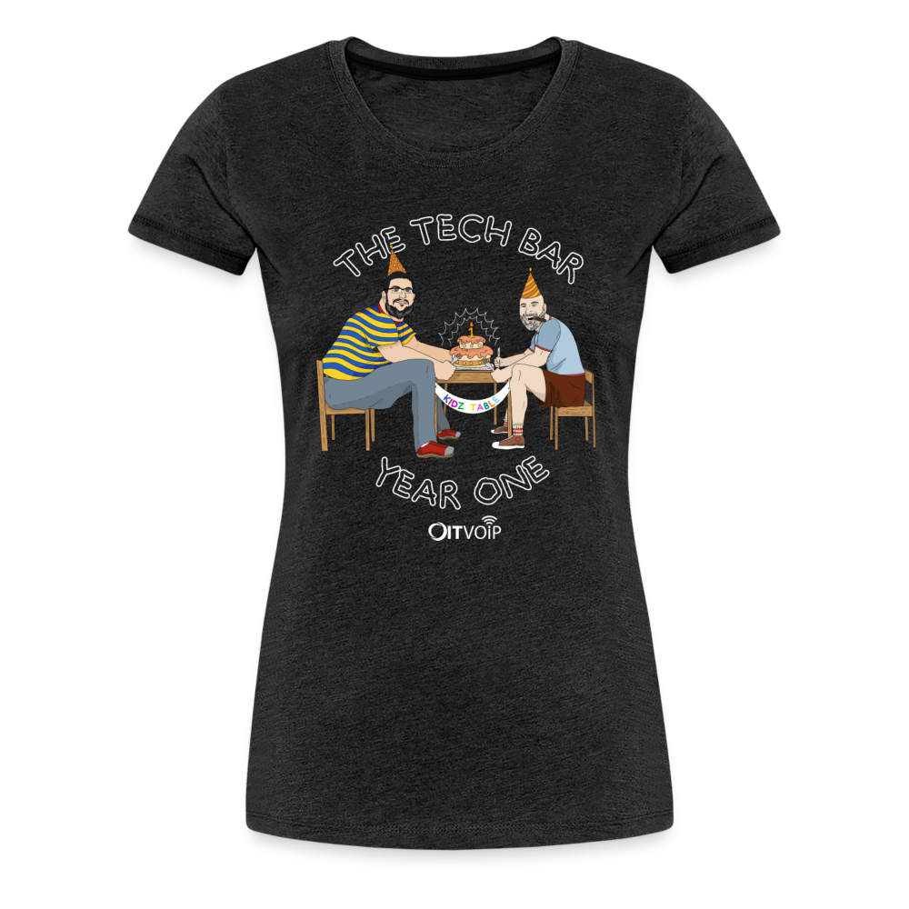 The Tech Bar Year One Tee - Womens - charcoal grey