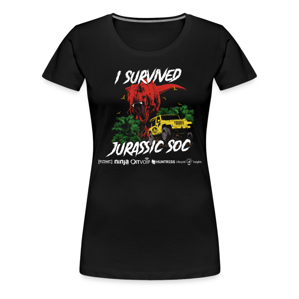 I Survived Jurassic SOC Tee - Womens - black