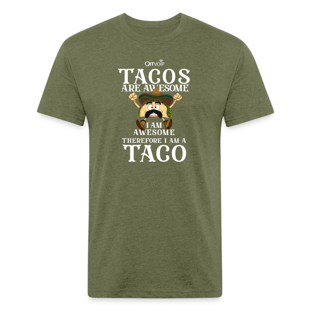 Tacos are Awesome Men's Tee - heather military green