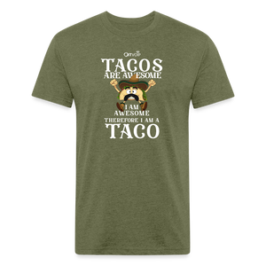 Tacos are Awesome Men's Tee - heather military green