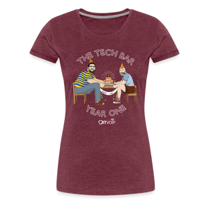 The Tech Bar Year One Tee - Womens - heather burgundy