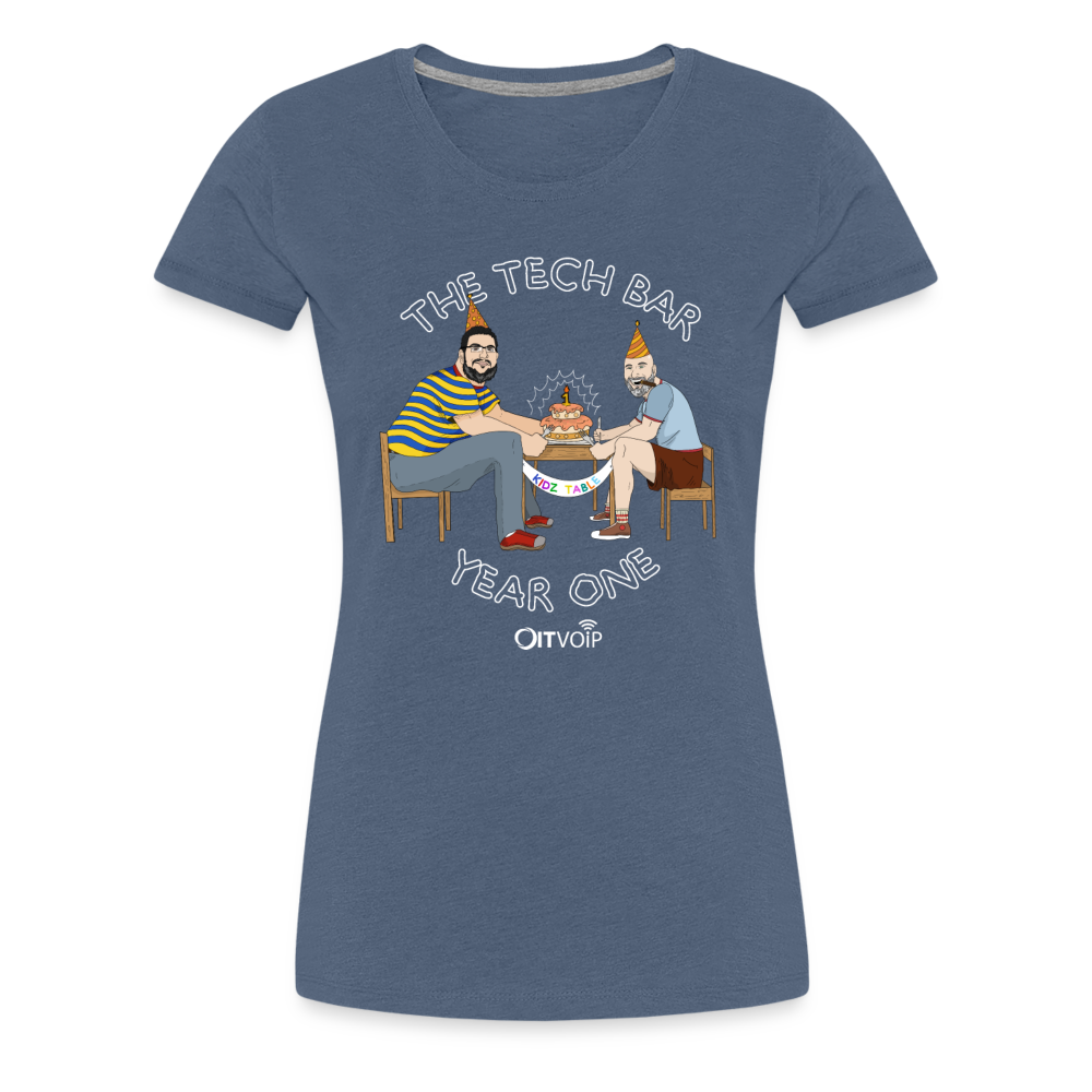 The Tech Bar Year One Tee - Womens - heather blue