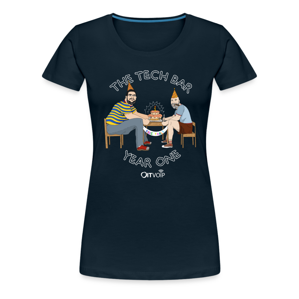 The Tech Bar Year One Tee - Womens - deep navy