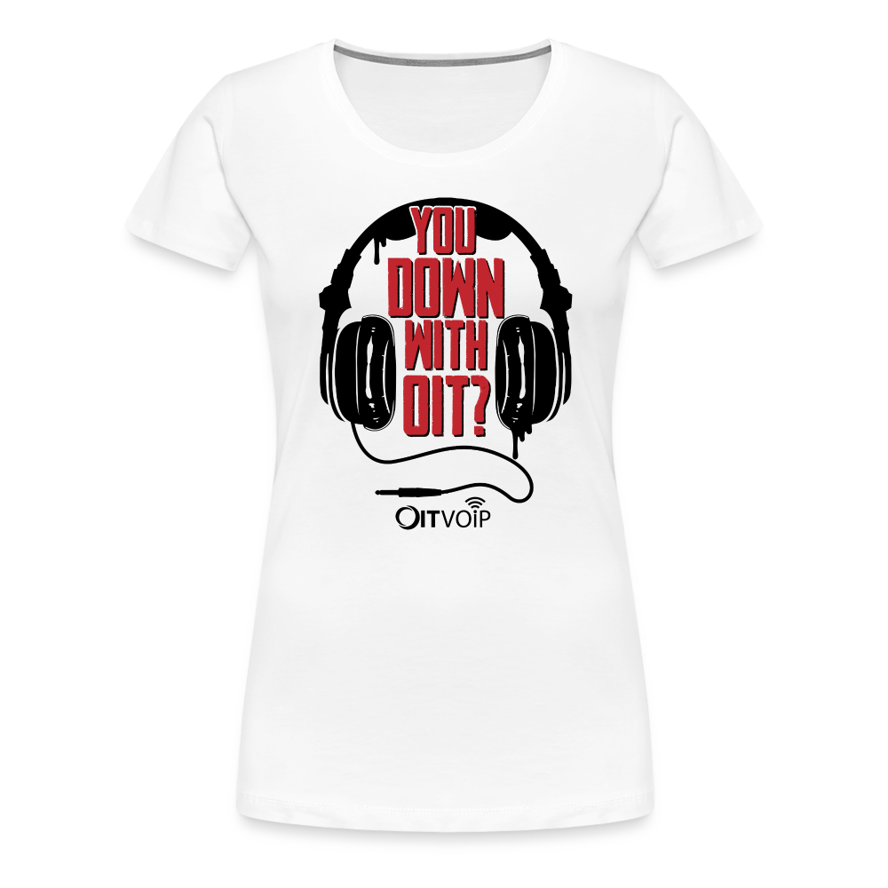 Down with OIT Woman's Tee -  White/Gray - white