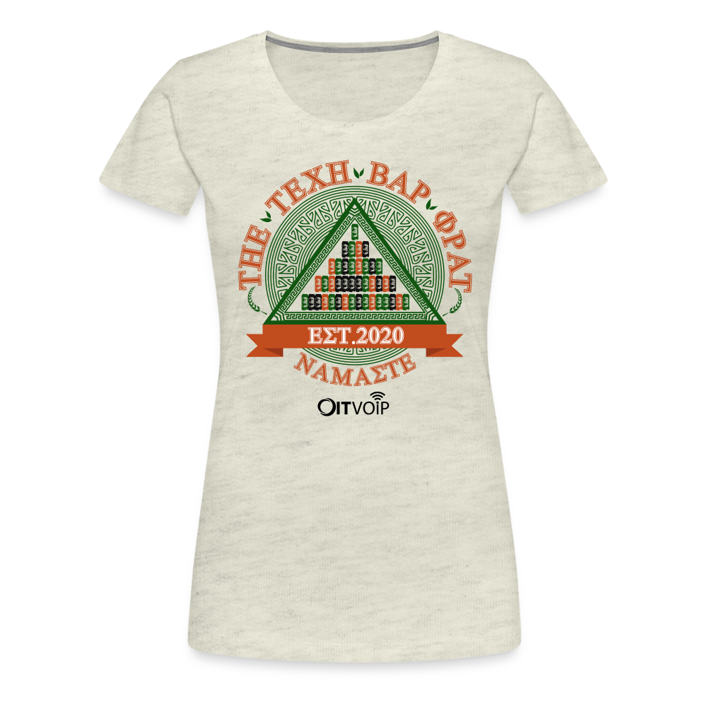 The Tech Bar Frat  - Women's Tee - heather oatmeal