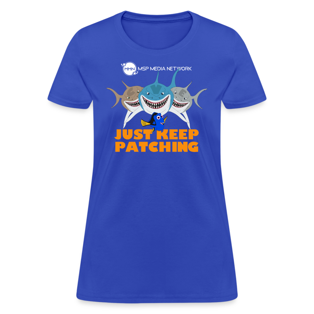 Just Keep Patching Women's Tee - royal blue