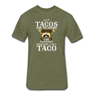 Tacos are Awesome Men's Tee - heather military green