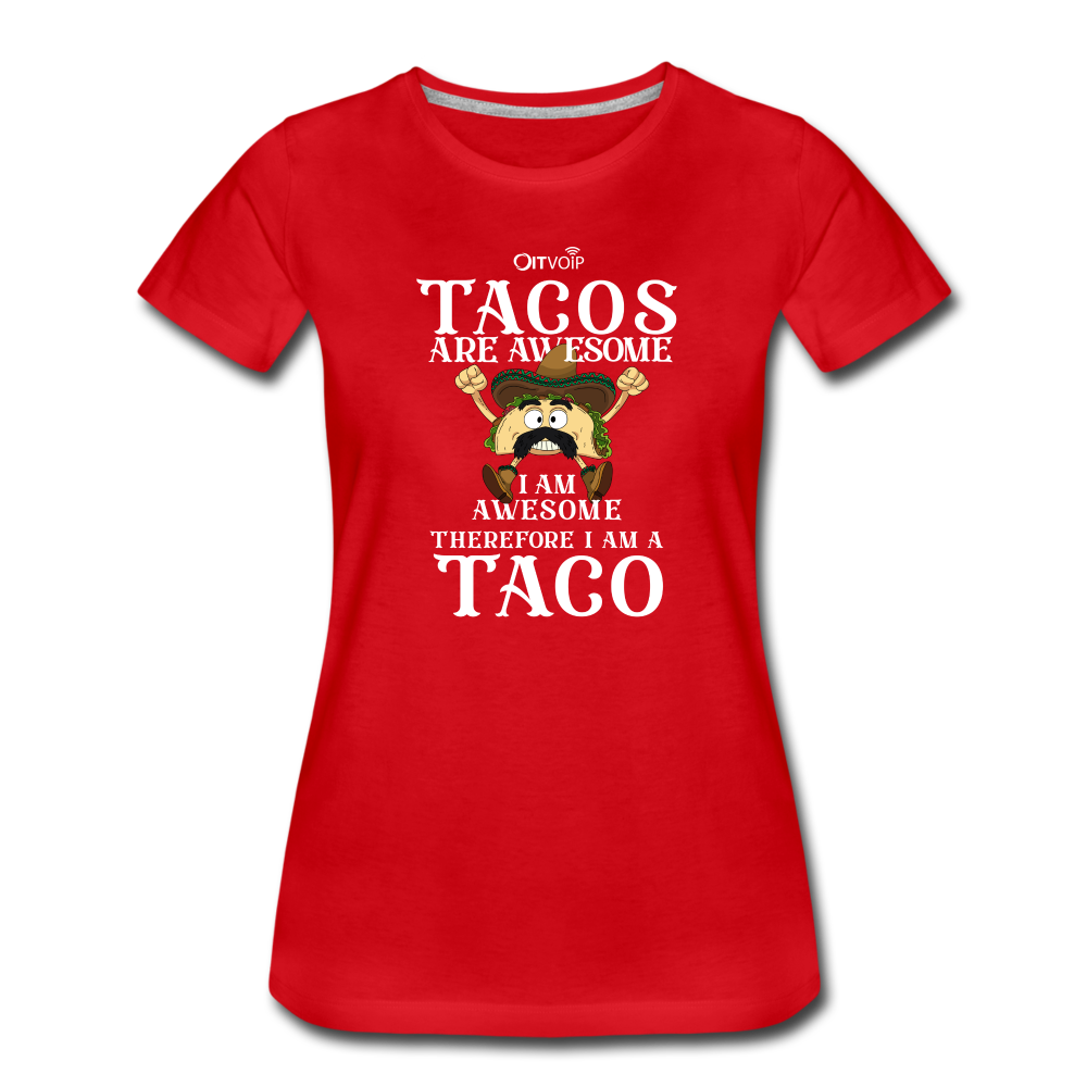 Tacos are Awesome Women's Tee - red