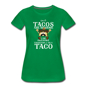 Tacos are Awesome Women's Tee - kelly green