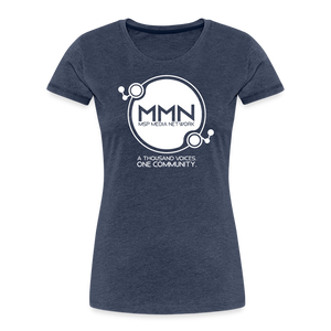MMN White Logo - Women's Tee - heather blue