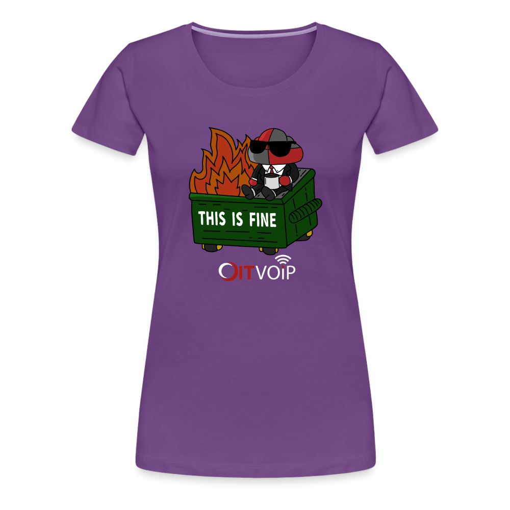 Dumpster Fire - Women's Tee - purple